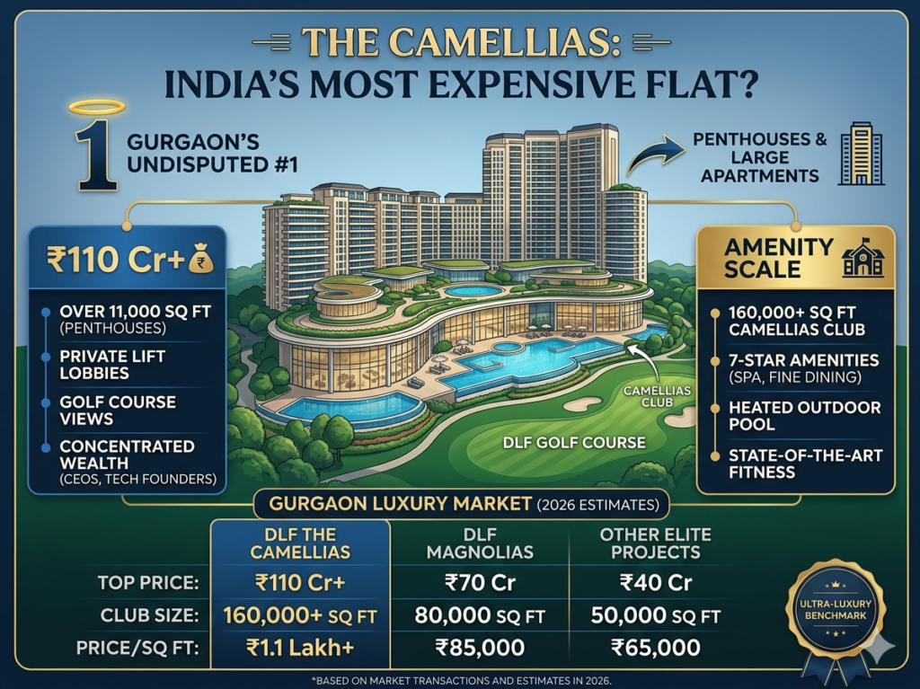 India's most expensive flat DLF Camellias India's most expensive flat in gurgaon - Realty Hunting Gemini Generated Image 4tsdyn4tsdyn4tsd