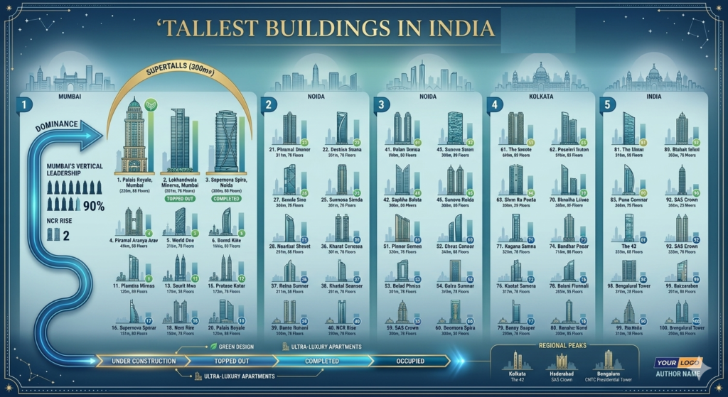 Top 10 to 100 Tallest Buildings in India - Realty Hunting Gemini Generated Image 7zpqvt7zpqvt7zpq