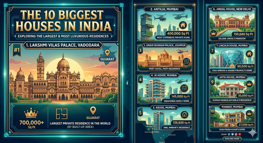 World biggest house in India - Top 10 biggest house in India