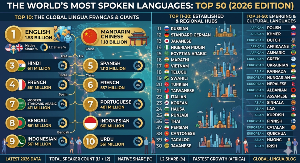 Which is the most spoken language in the world Top 5,10, 20, 30, 50 most spoken language - Realty Hunting Gemini Generated Image bxqeftbxqeftbxqe