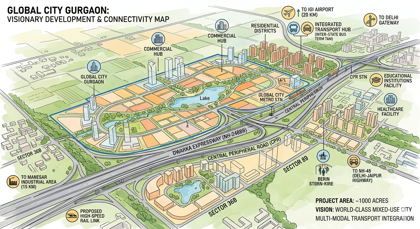 Global City Gurgaon Dwarka Expressway : The New Urban Living Blueprint of India - Realty Hunting Gemini Generated Image d5zu5vd5zu5vd5zu