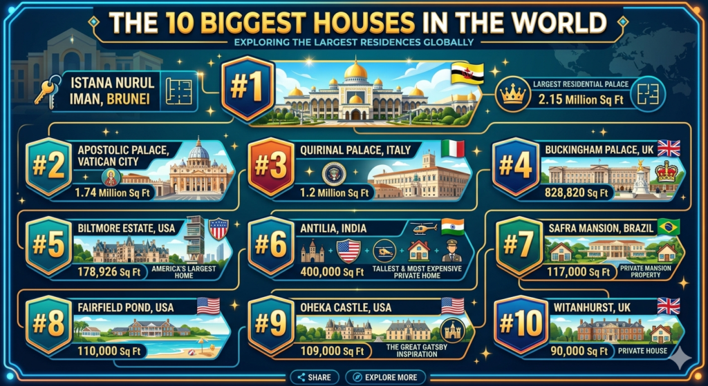 World Biggest House - Top 10 Biggest House in the World