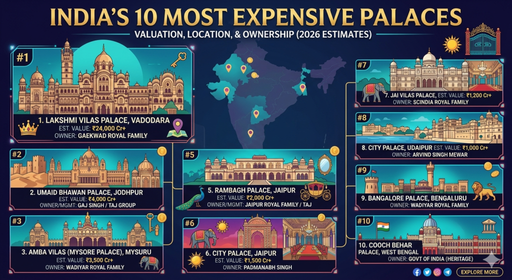 Most expensive Palace in India - Top 10 most expensive palace in india