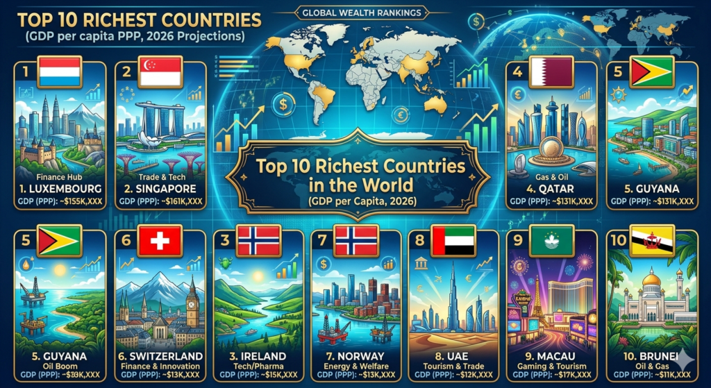 Top 10 richest country in the world