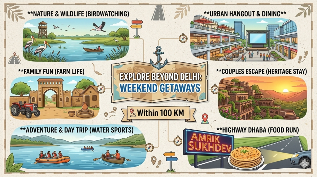 Tourist places near delhi within 100 kms with family, friends, Kids, couples, day, night - Realty Hunting Gemini Generated Image gen9i6gen9i6gen9