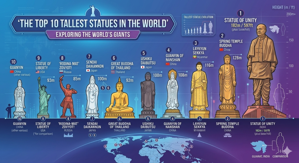 Top 10 Tallest Statue in the World - Tallest Statue in the World - Realty Hunting Gemini Generated Image knlttmknlttmknlt