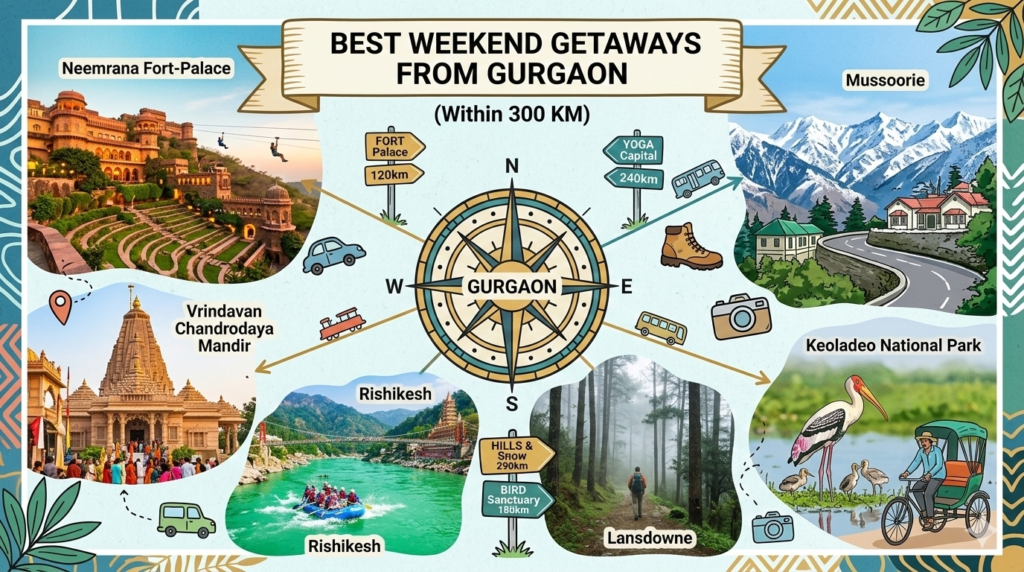 Tourist places near Gurgaon within 300 kms with family, friends, Kids, couples, day, night - Realty Hunting Gemini Generated Image llyprullyprullyp 1