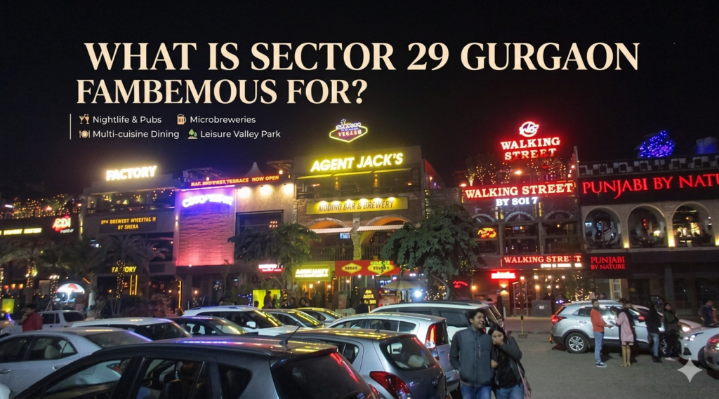 What is Sector 29 Gurgaon Famous For ? - Realty Hunting Gemini Generated Image psxyfzpsxyfzpsxy