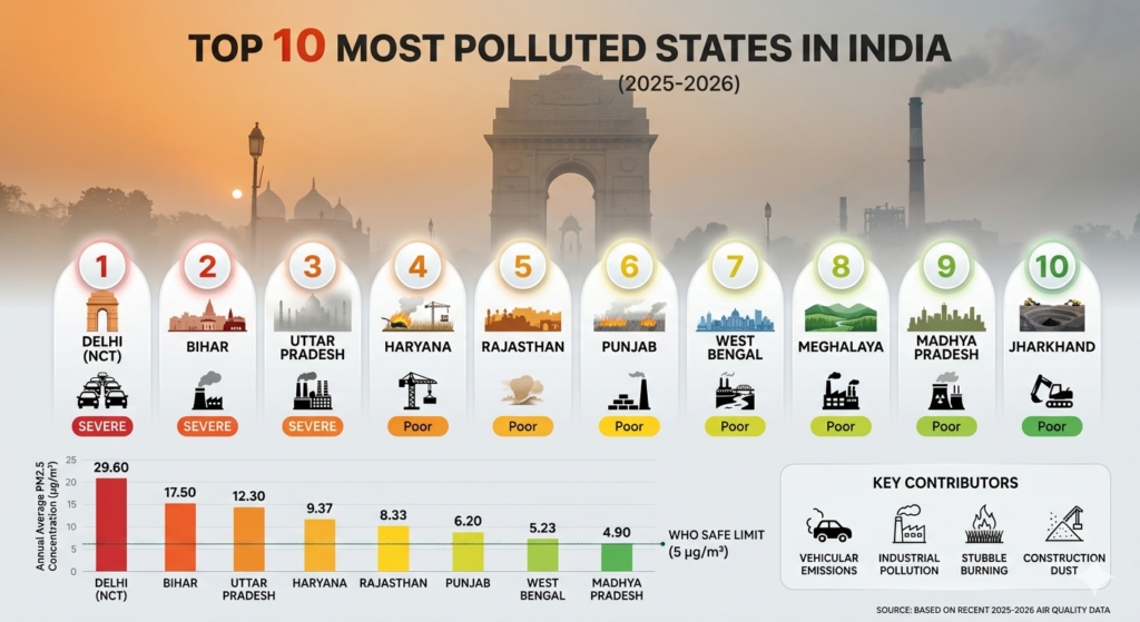Top 10, 20, 50 Most polluted state in India - Realty Hunting Gemini Generated Image qb18joqb18joqb18 2