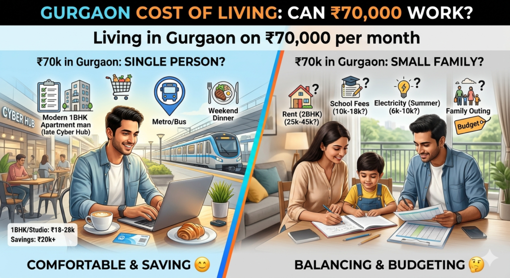is 70k enough to live in Gurgaon