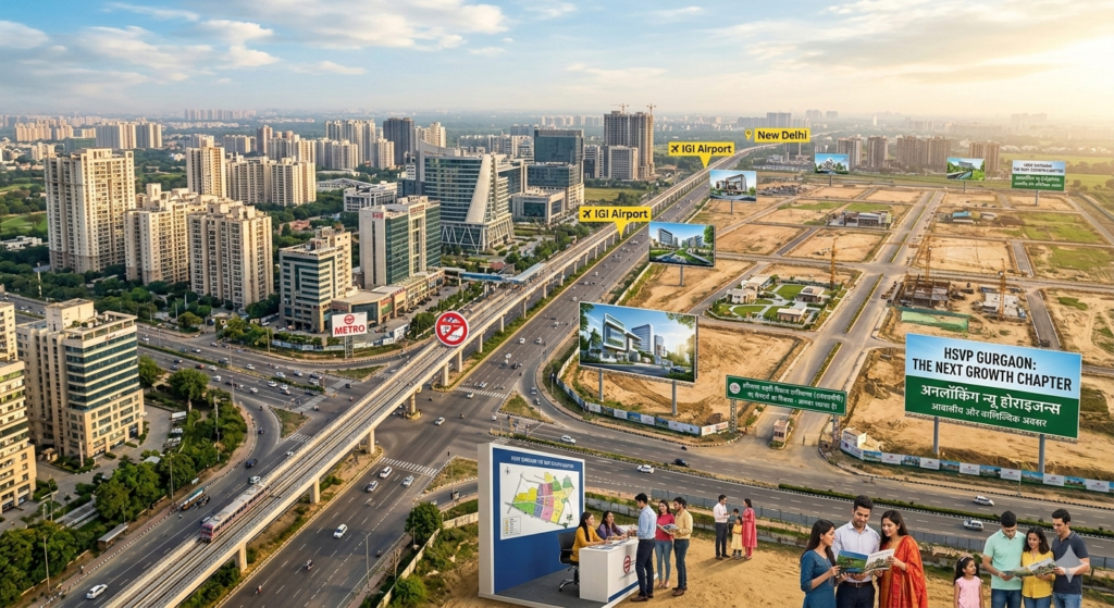 20 Year Expansion Boost New Sectors in Gurgaon After 20 Years HSVC to Launch - Realty Hunting Gemini Generated Image v7pt87v7pt87v7pt