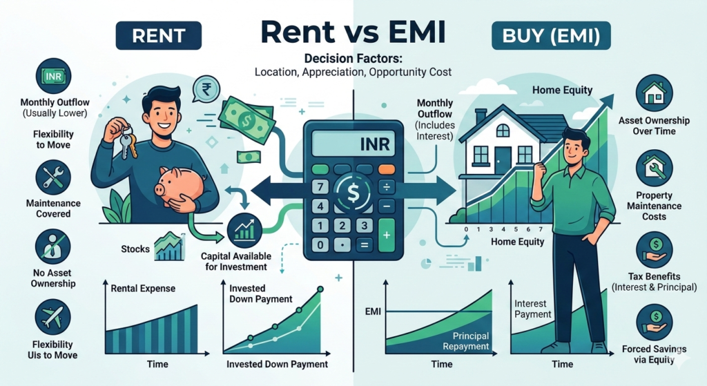 Rent vs Emi Calculator | Rent vs EMI in Gurgaon: Which Is Better