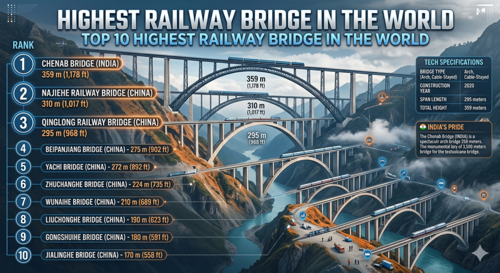 Highest railway bridge in the world Top 10 highest railway bridge in the world