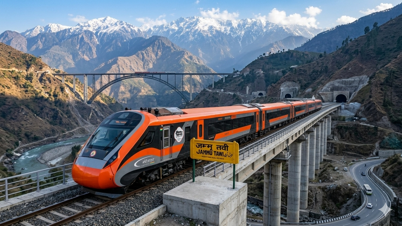Train number, travel duration, halts and times for Jammu Tawi-Srinagar Vande Bharat Express
