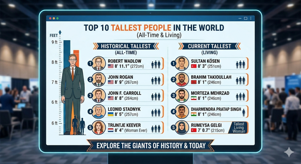 Top 10 Tallest person in the world in feet