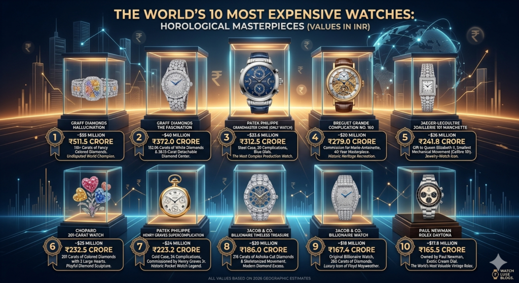 Top 10 most expensive watch in the world in rupees - Realty Hunting Top 10 most expensive watch in the world in rupees