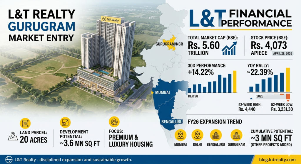 L&T Realty Enters Delhi NCR; L&T Realty acquires 20-acre Land in Gurugram