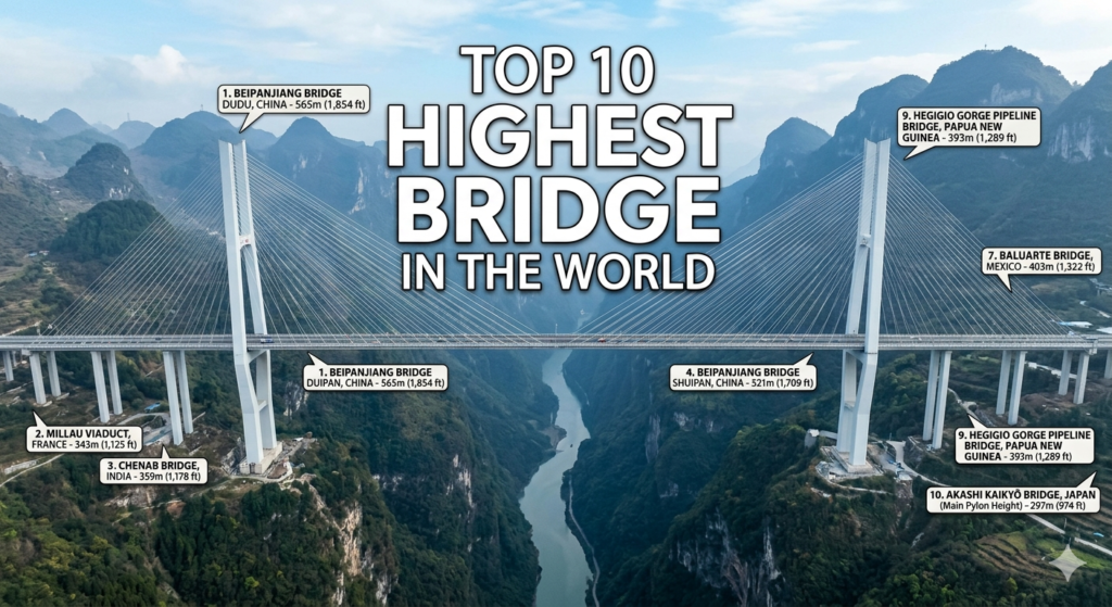 Top 10 highest bridge in the world