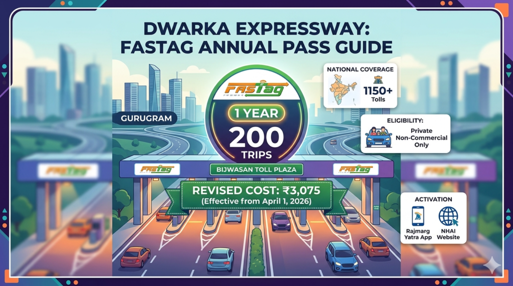 FASTag annual pass applicable on Dwarka Expressway