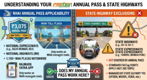 Fastag annual pass applicable for state highway