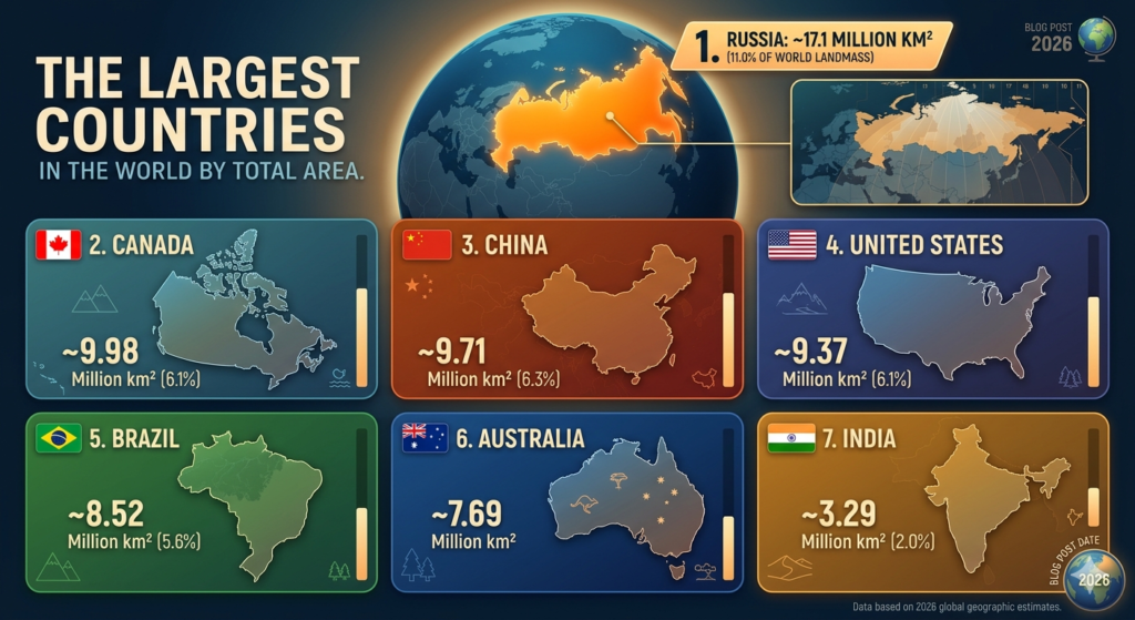 Largest Country in the world by area - Realty Hunting Largest Country in the world by area