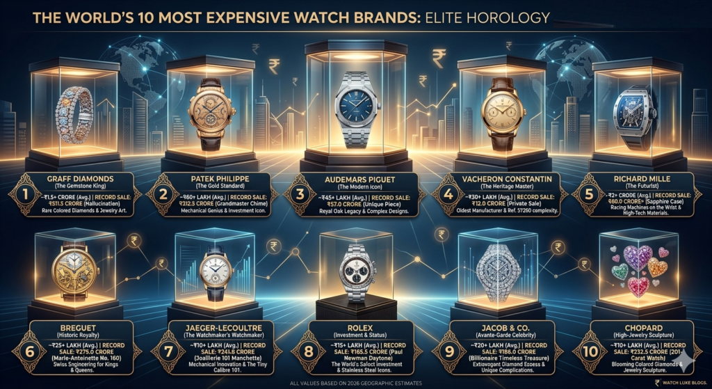 Top 10 most expensive watch brands - Realty Hunting Top 10 most expensive watch brands