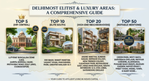 Which is the vip area in Delhi Top 5, 10, 20, 50 Posh areas in Delhi