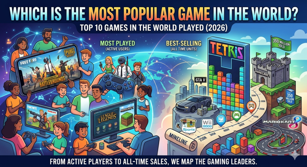 Which is the Most Popular Game in the World Top 10 games in the world played