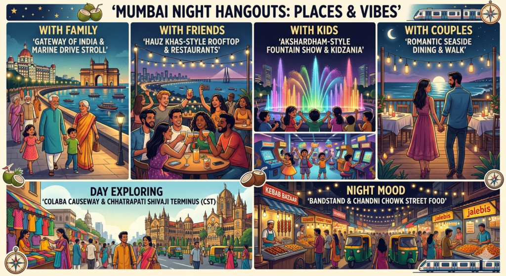 Night hangout places in mumbai with family, friends, Kids, couples, day, night - Realty Hunting Night hangout places in mumbai with family, friends, Kids, couples, day, night