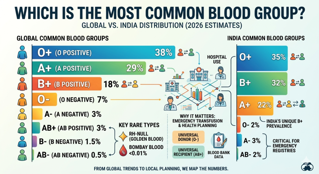 Which is the most common blood group
