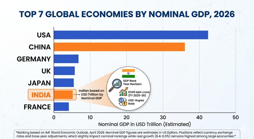 India Economy Ranking 2026 India GDP rank in world 2026