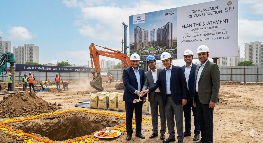 Construction Starts for Elan The Statement, Gurugram in Sector 49 by Elan Group with Tata Projects