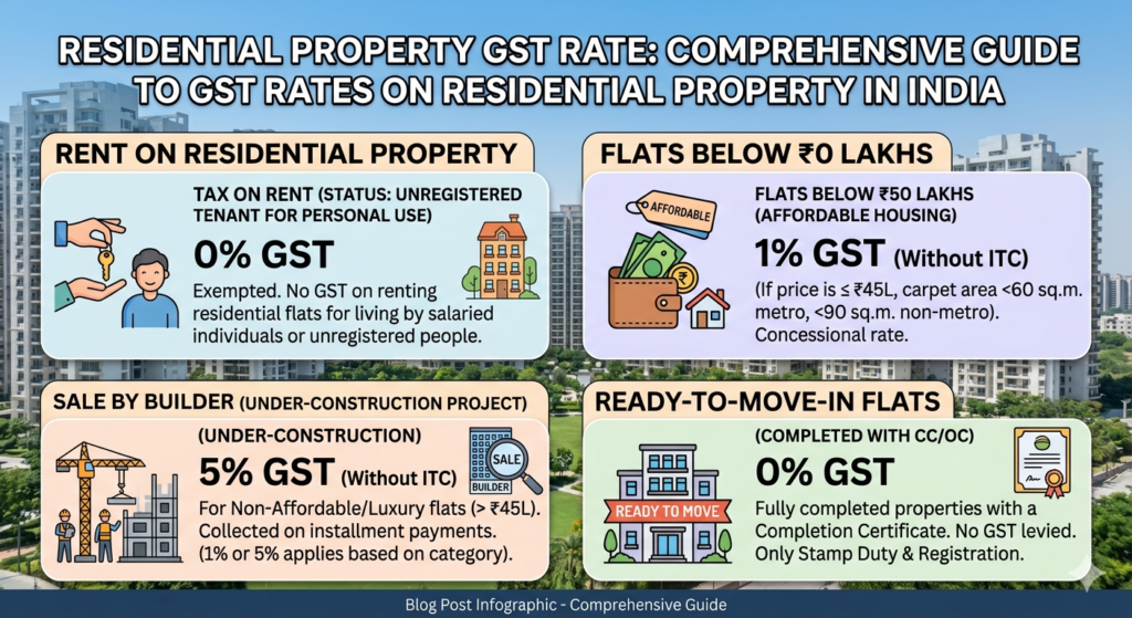 Residential Property GST Rate : Comprehensive Guide to GST Rates on Residential Property in India