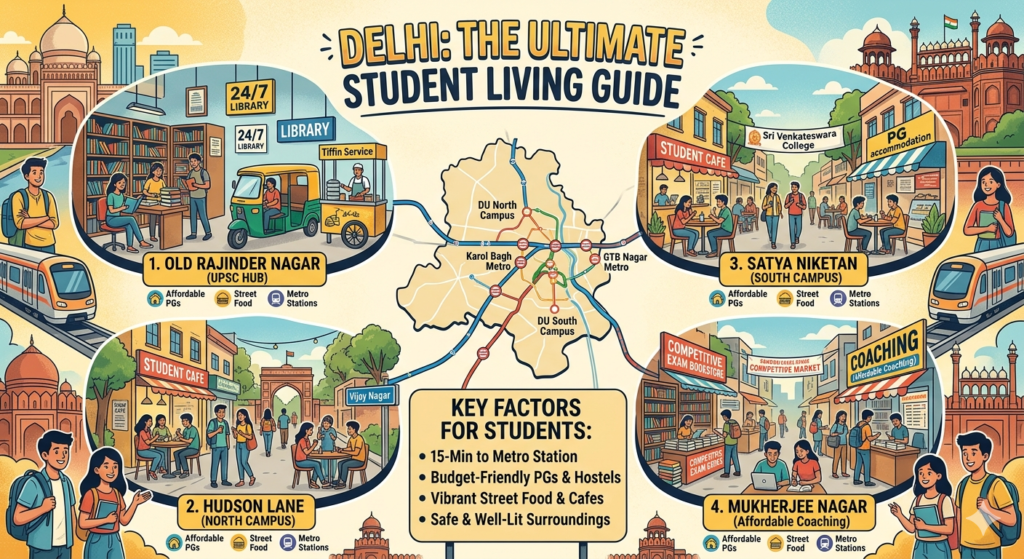 Best area in delhi for living for students - Realty Hunting Best area in delhi for living for students