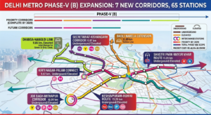 Delhi Metro expansion Plans 7 New Corridors