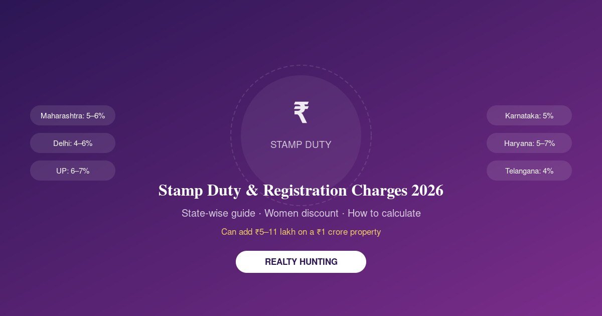 Stamp Duty and Registration Charges India 2026: The 5–10% Cost Most Buyers Underestimate