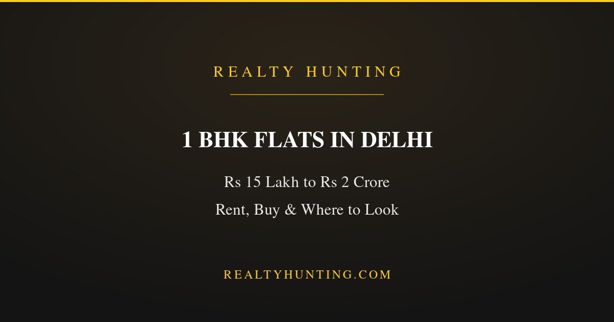 1 BHK Flats in Delhi: Prices, Rent and Where to Look