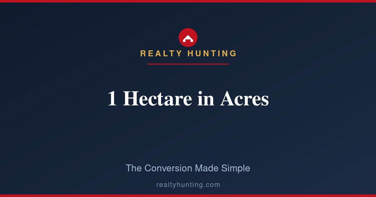 1 Hectare in Acres: The Conversion Made Simple