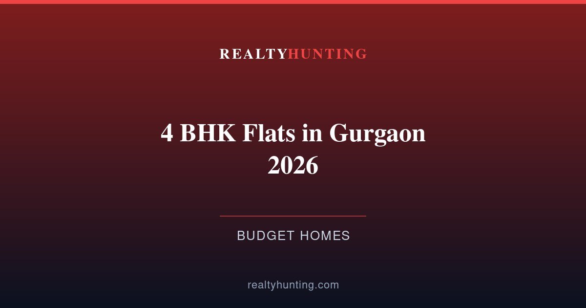 4 BHK Flats in Gurgaon 2026: Real Prices, Best Sectors and Who Should Buy