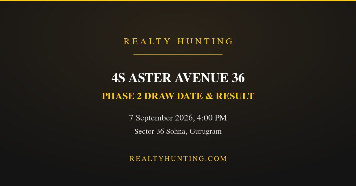 4S Aster Avenue 36 Phase 2 Draw Date & Result, Sohna