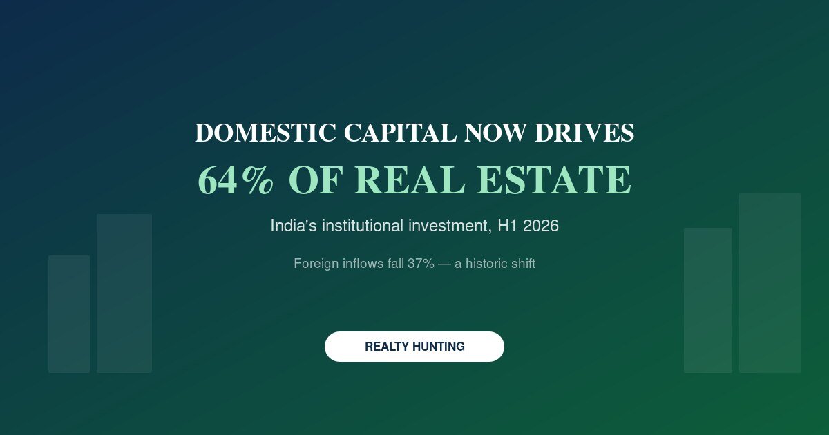 Domestic Investors Now Drive 64% of India's Real Estate Capital — A Historic Shift