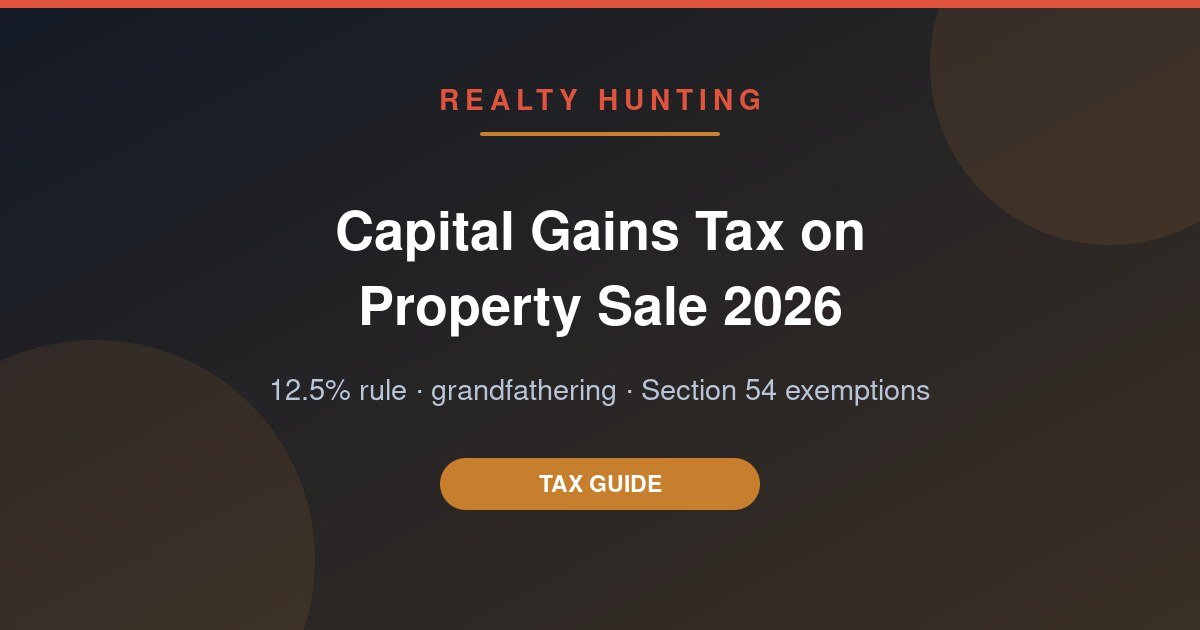 Capital Gains Tax on Property Sale in India 2026: 12.5% Rule, Grandfathering and Every Exemption