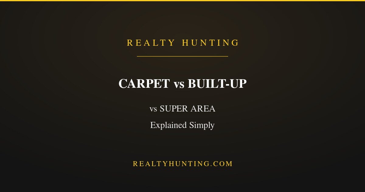 Carpet Area vs Built-Up vs Super Area Explained
