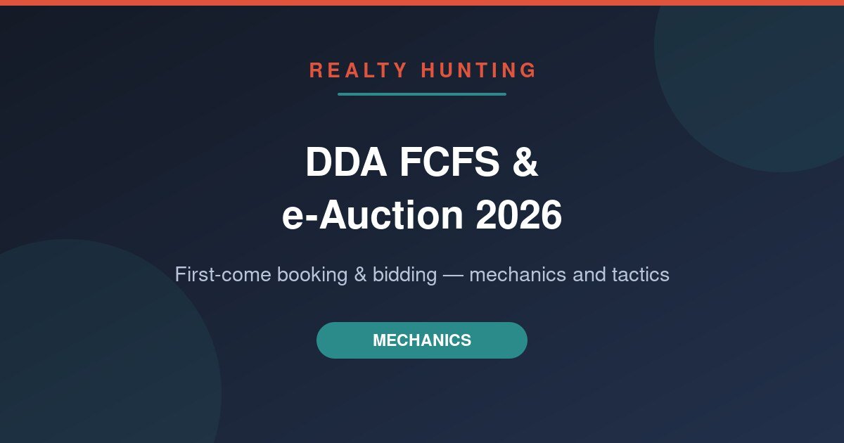 DDA First-Come-First-Serve Scheme and e-Auction 2026: Mechanics and Winning Tactics