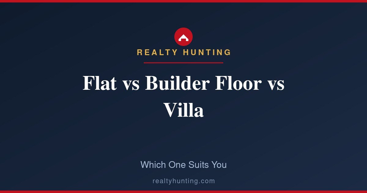 Flat vs Builder Floor vs Villa: Which One Suits You