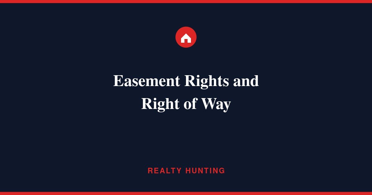 Easement Rights and Right of Way in Property Explained