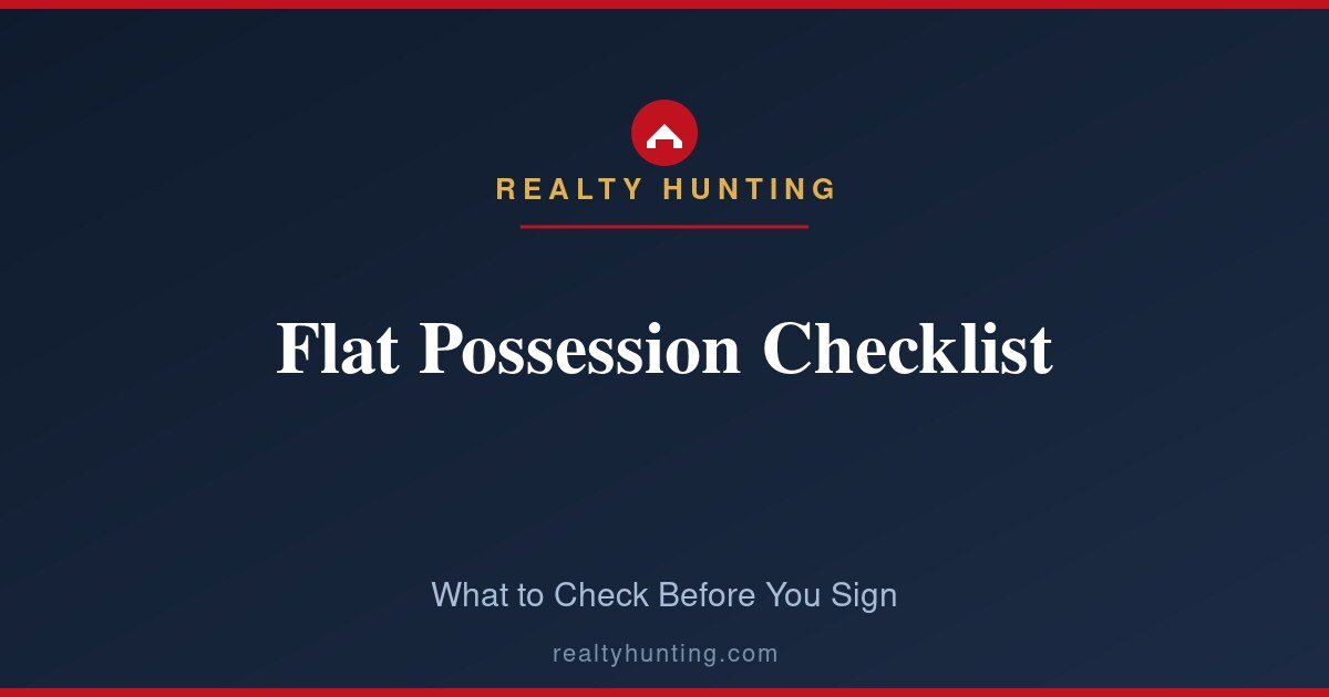 Flat Possession Checklist: What to Check Before You Sign