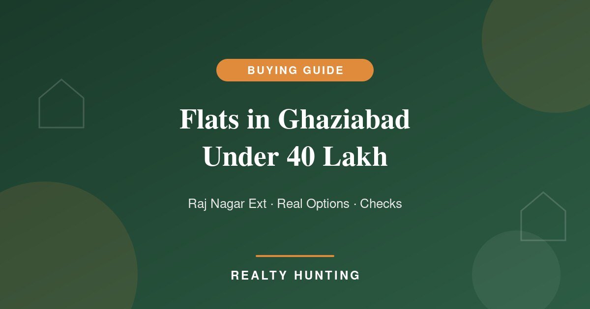 Flats in Ghaziabad Under 40 Lakh 2026: Best Areas, Real Options and What to Check