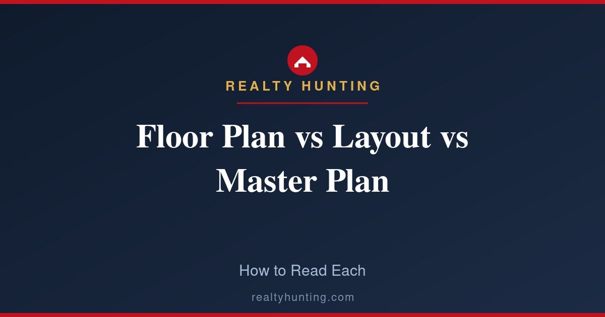Floor Plan vs Layout Plan vs Master Plan: How to Read Each