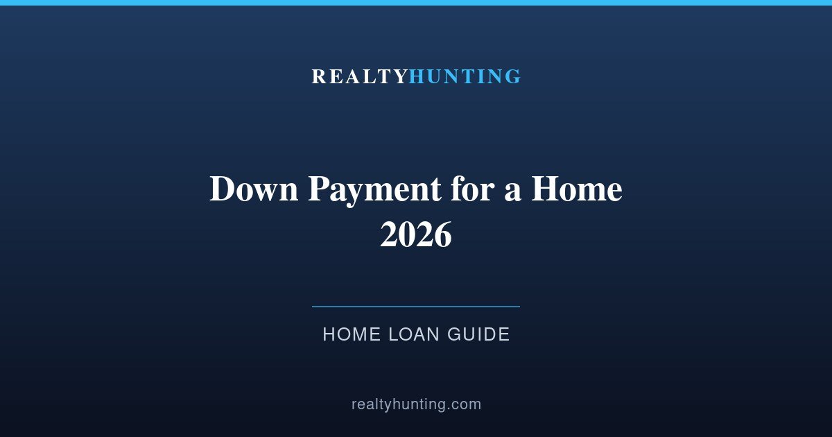 Down Payment for a Home in 2026: How Much and How to Arrange It